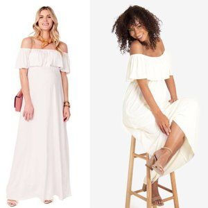 Off The Shoulder Maxi Dress - Maternity